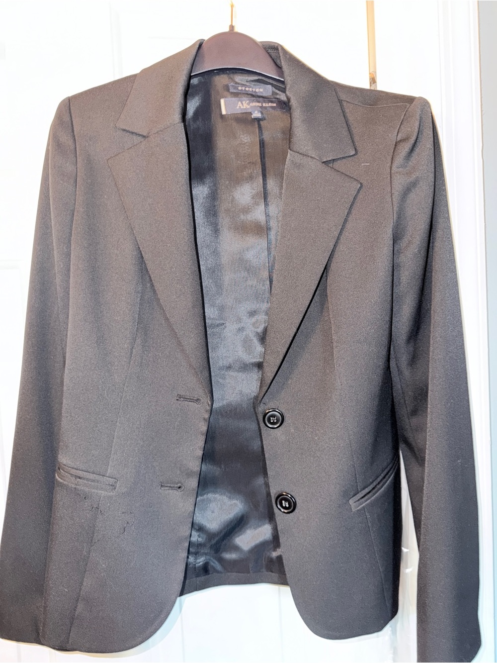 Ann Taylor Black Women's Notch Lapel Two-Button Blazer